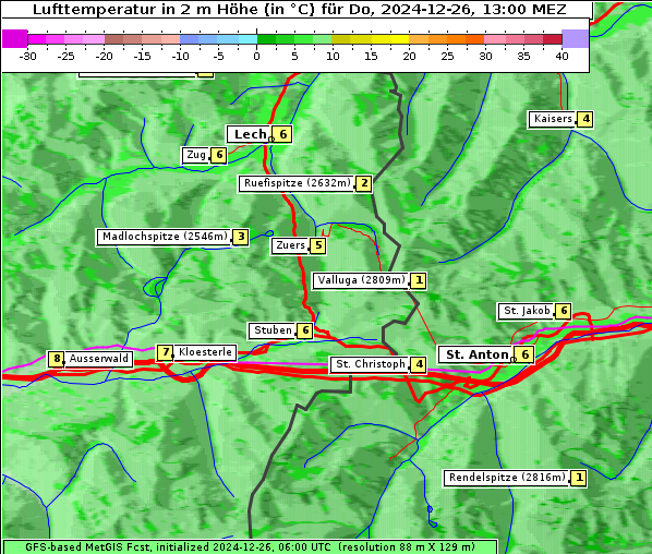 Temperatur, 26. 12. 2024