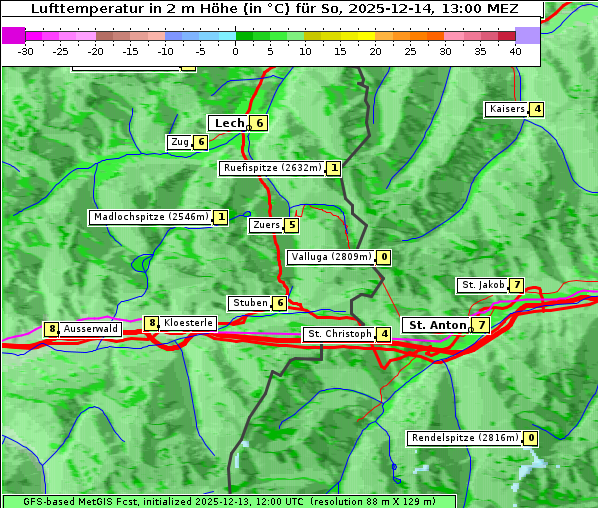Temperatur, 14. 12. 2025