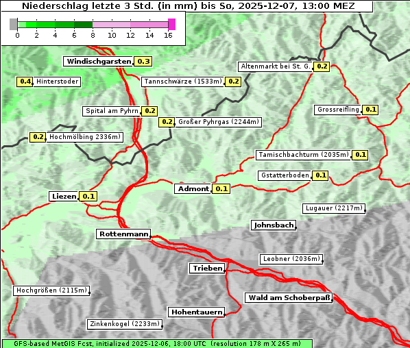 Niederschlag, 7. 12. 2025