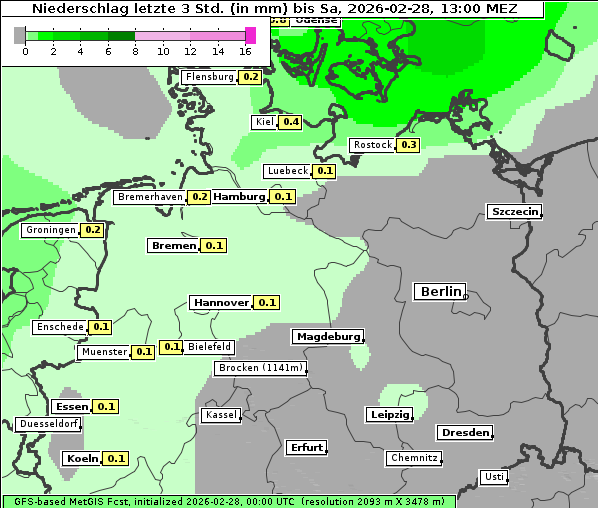 Niederschlag, 28. 2. 2026