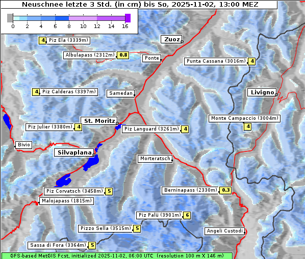 Neuschnee, 2. 11. 2025