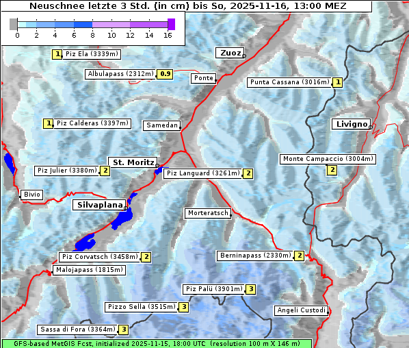 Neuschnee, 16. 11. 2025
