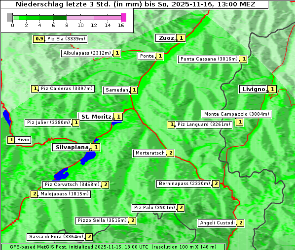 Niederschlag, 16. 11. 2025