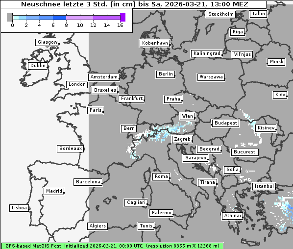 Neuschnee, 21. 3. 2026