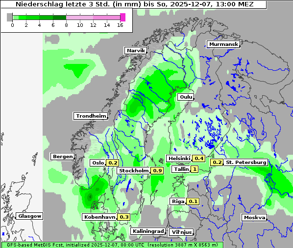 Niederschlag, 7. 12. 2025