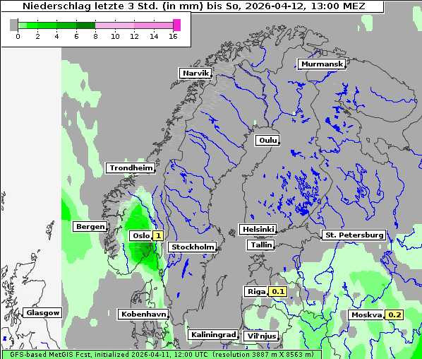 Niederschlag, 12. 4. 2026