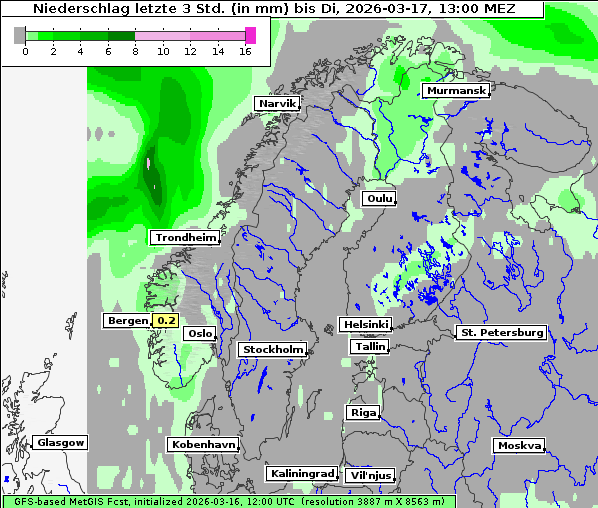 Niederschlag, 17. 3. 2026