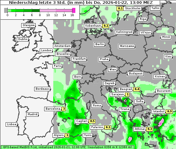 Niederschlag, 22. 1. 2026