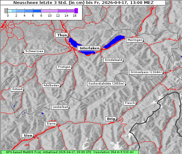 Neuschnee, 17. 4. 2026