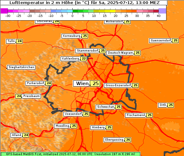 Temperatur, 12. 7. 2025
