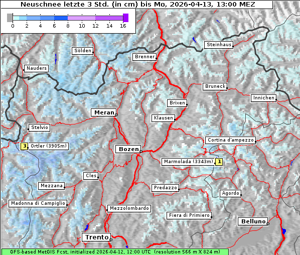 Neuschnee, 13. 4. 2026