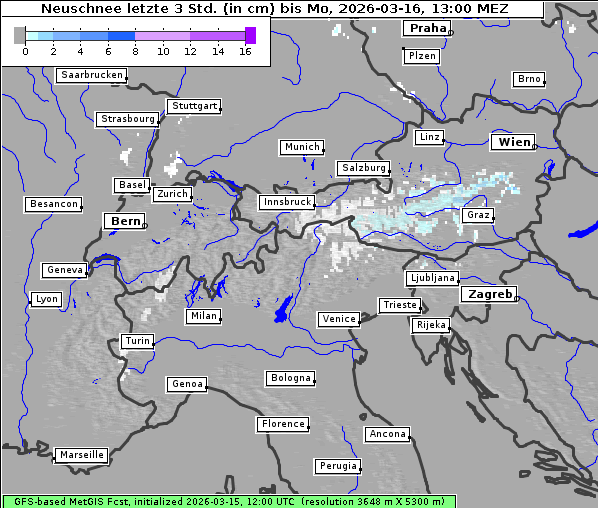 Neuschnee, 16. 3. 2026
