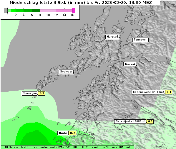Niederschlag, 20. 2. 2026
