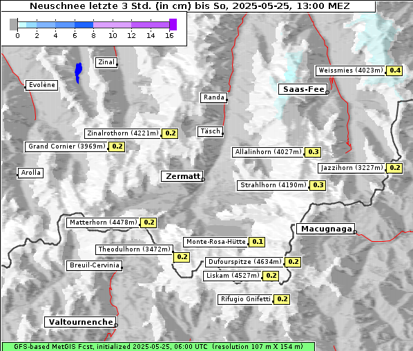 Neuschnee, 25. 5. 2025