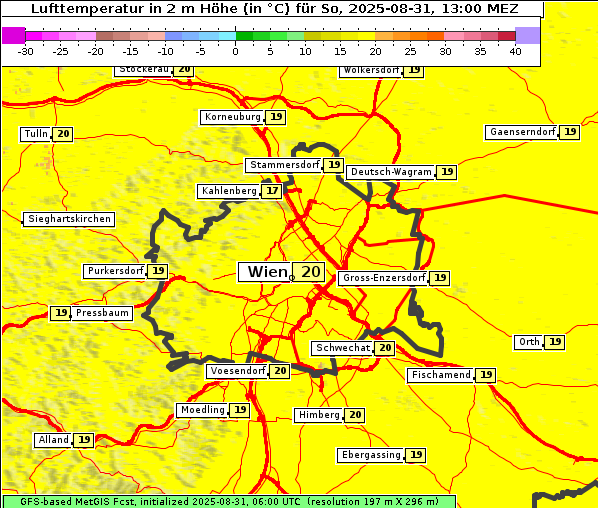 Temperatur, 31. 8. 2025