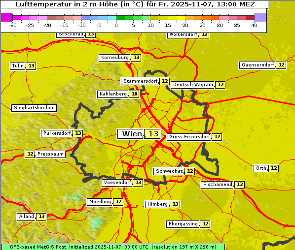 Temperatur, 7. 11. 2025