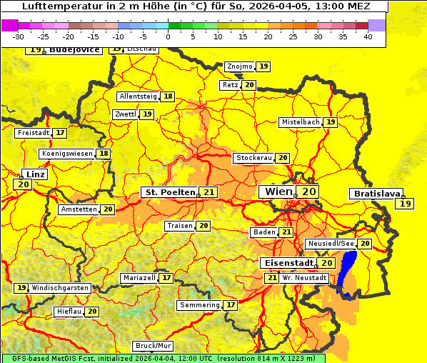 Temperatur, 5. 4. 2026