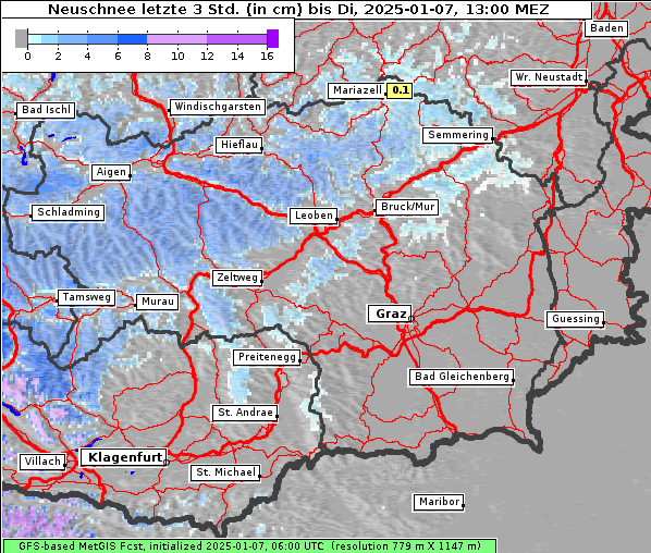 Neuschnee, 7. 1. 2025