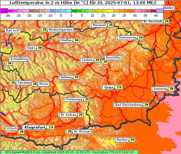 Temperatur, 1. 7. 2025