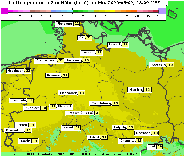 Temperatur, 2. 3. 2026