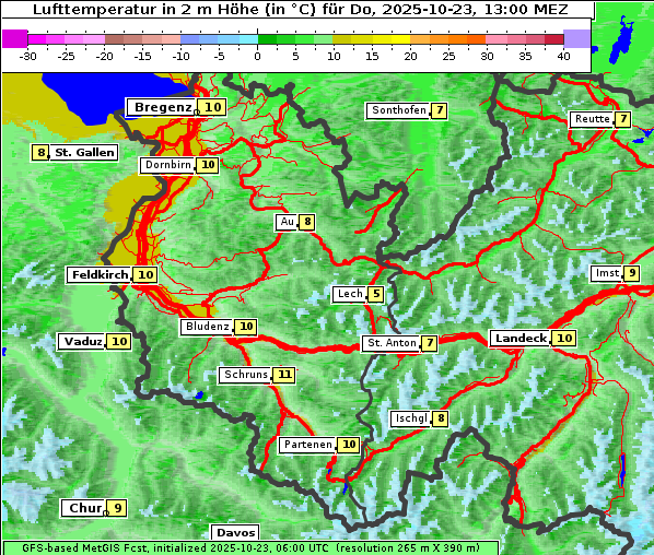 Temperatur, 23. 10. 2025