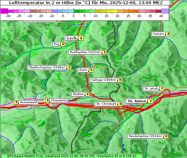 Temperatur, 8. 12. 2025