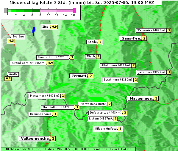 Niederschlag, 6. 7. 2025