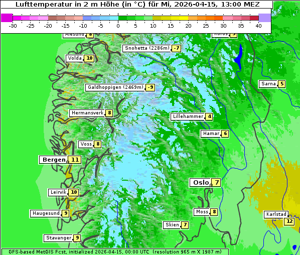 Temperatur, 15. 4. 2026