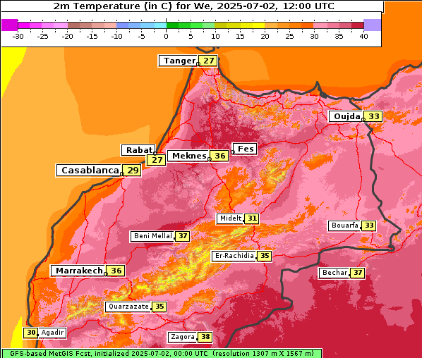 Temperatur, 2. 7. 2025