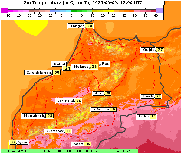 Temperatur, 2. 9. 2025