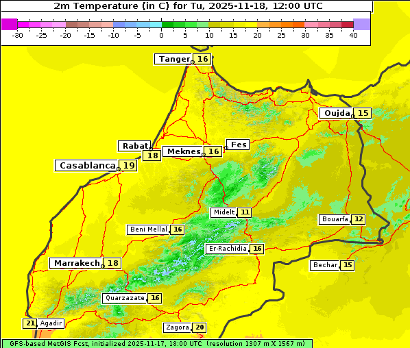 Temperatur, 18. 11. 2025