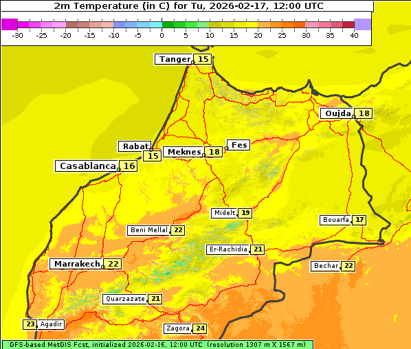 Temperatur, 17. 2. 2026