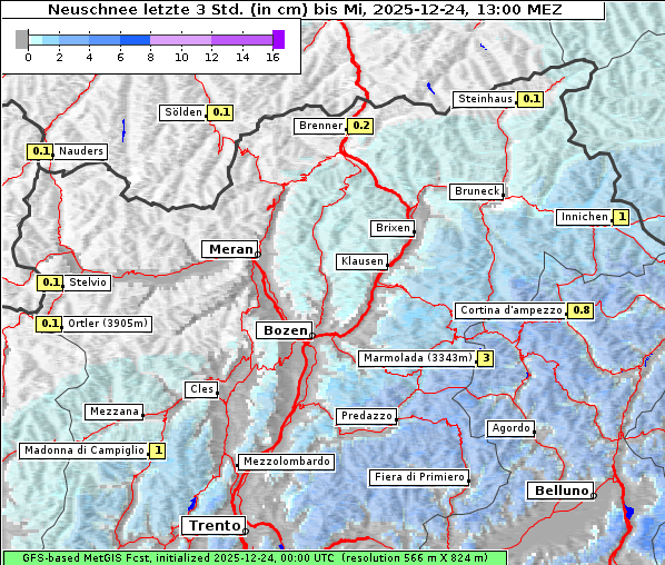 Neuschnee, 24. 12. 2025