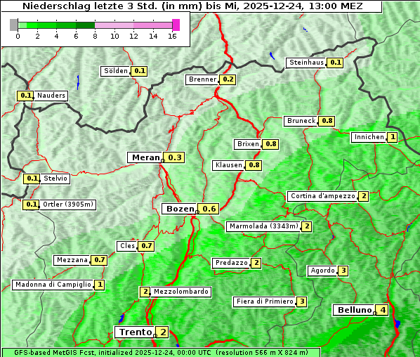 Niederschlag, 24. 12. 2025