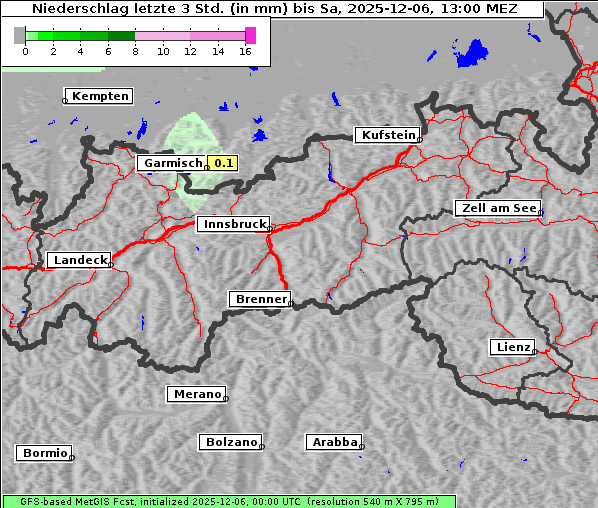 Niederschlag, 6. 12. 2025