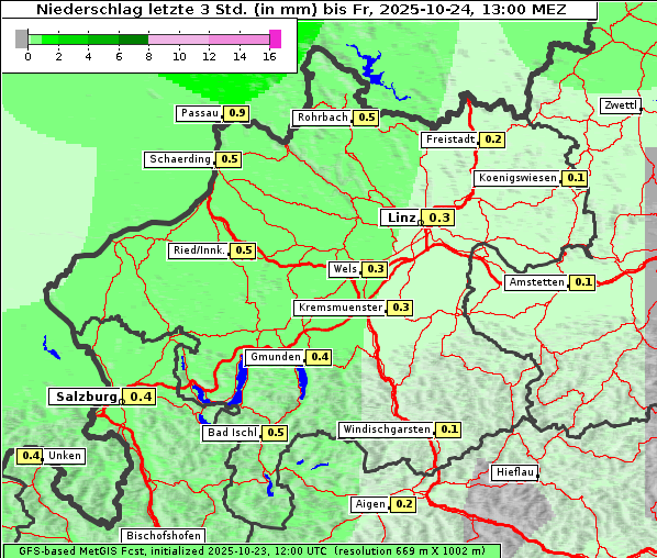 Niederschlag, 24. 10. 2025