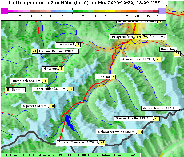 Temperatur, 20. 10. 2025