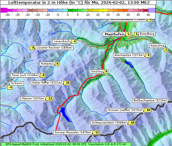 Temperatur, 2. 2. 2026