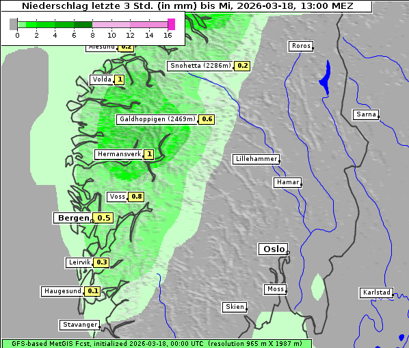 Niederschlag, 18. 3. 2026