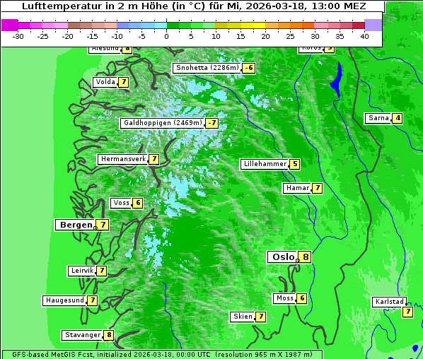 Temperatur, 18. 3. 2026