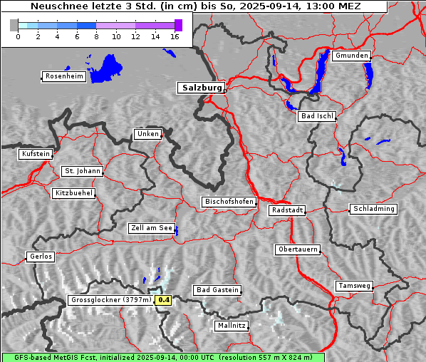 Neuschnee, 14. 9. 2025