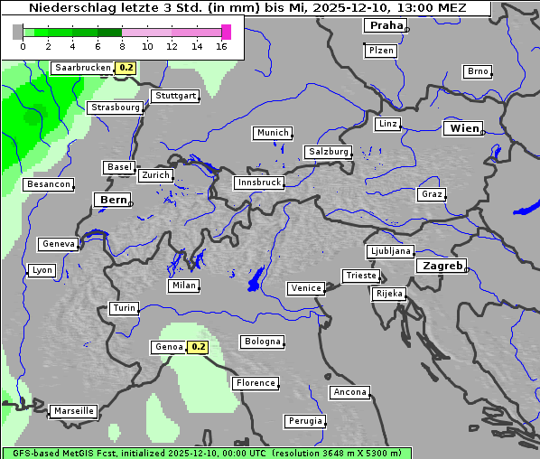 Niederschlag, 10. 12. 2025