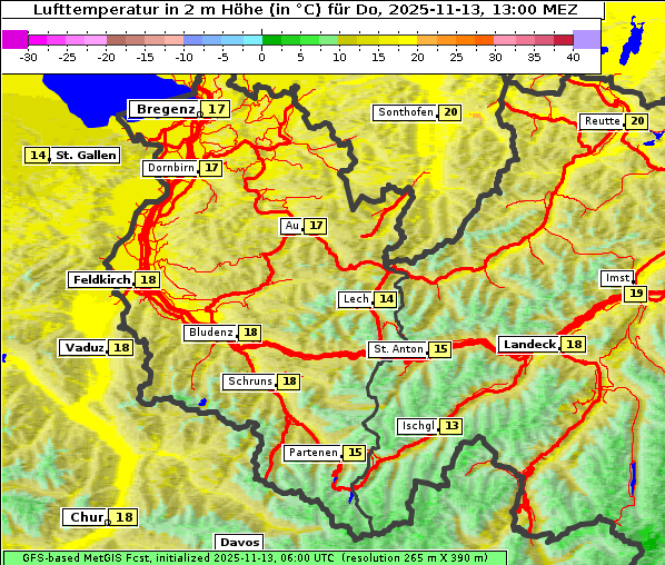 Temperatur, 13. 11. 2025