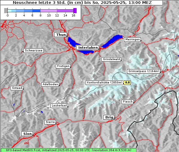 Neuschnee, 25. 5. 2025
