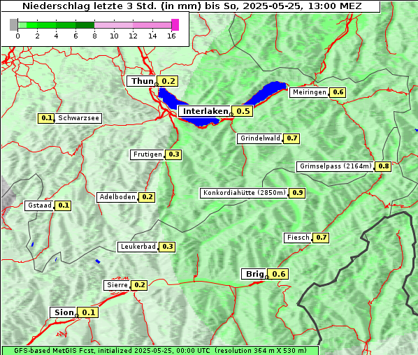 Niederschlag, 25. 5. 2025