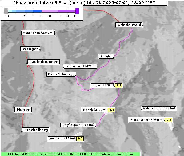 Neuschnee, 1. 7. 2025