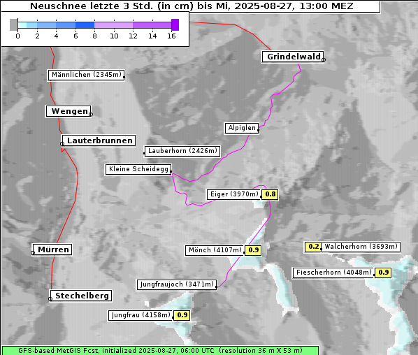Neuschnee, 27. 8. 2025