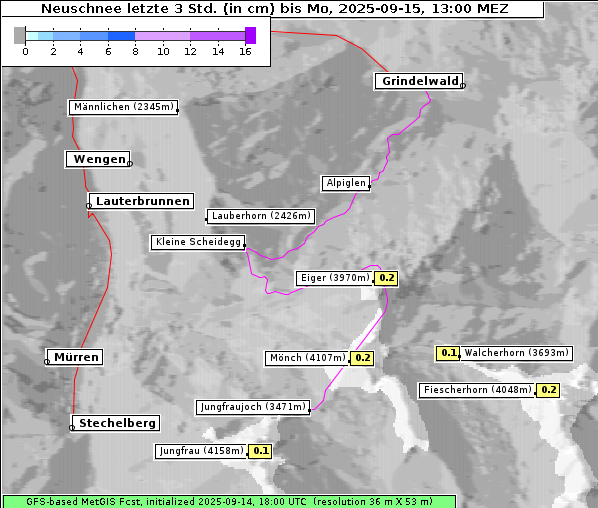 Neuschnee, 15. 9. 2025