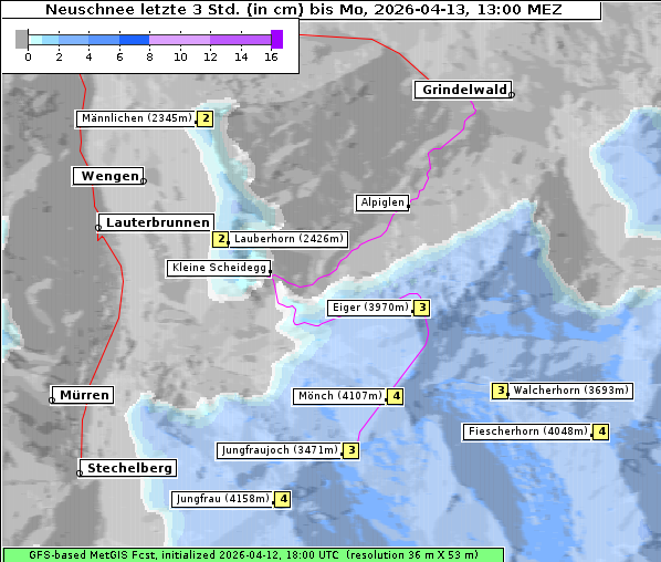 Neuschnee, 13. 4. 2026