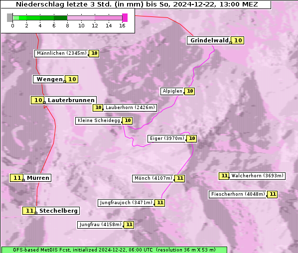 Niederschlag, 22. 12. 2024